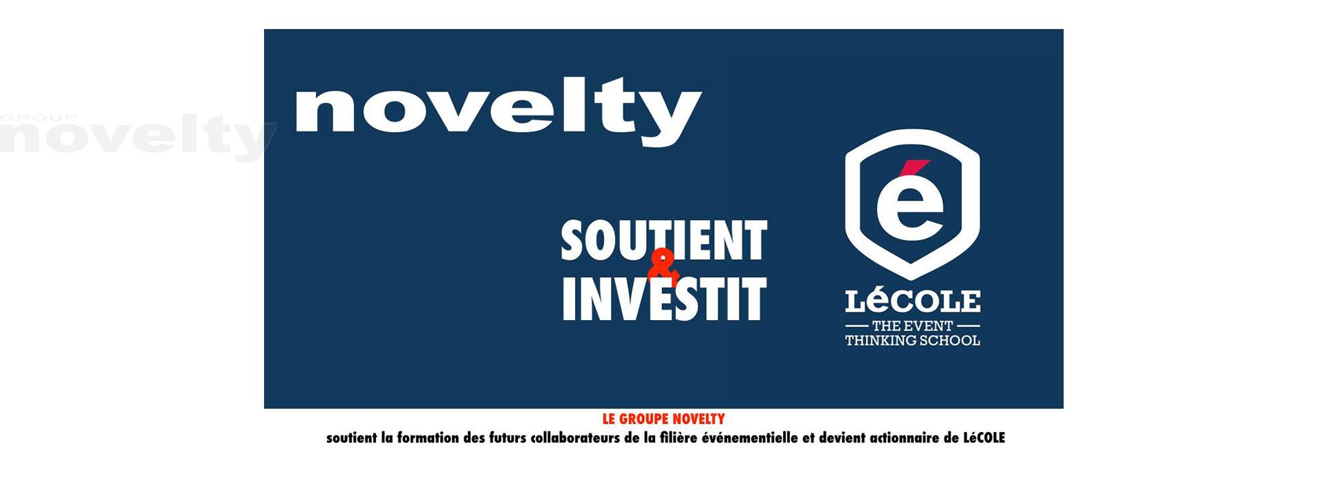Visuel NOVELTY investit & soutient LéCOLE | The event thinking school