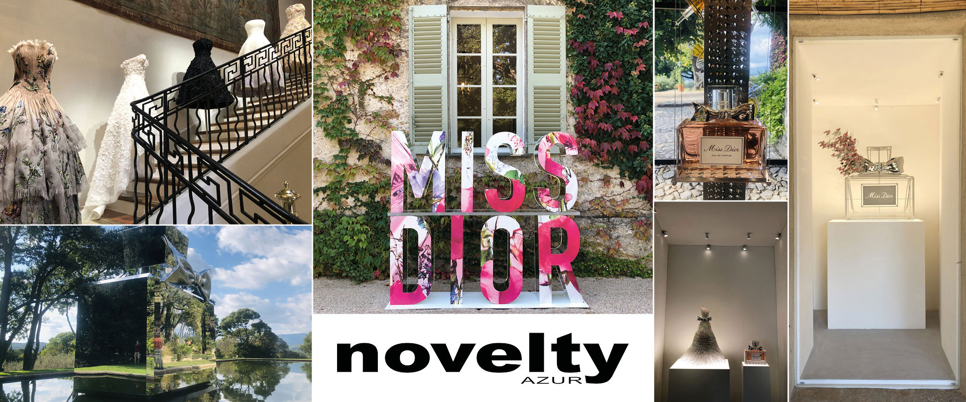 Visuel Exposition Miss Dior avec Novelty Azur 